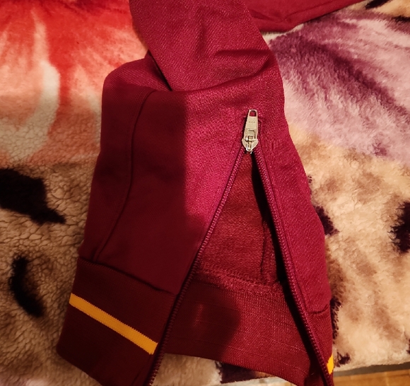 Nike MEN'S Maroon Joggers with Colorful Stripes - Picture 5 of 7